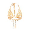 Maia Gold Zebra Bikini Top