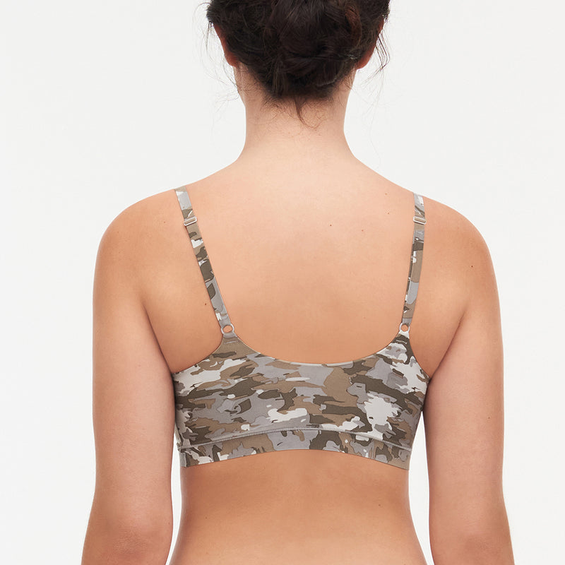 Soft Stretch Camo Print Padded Bralette