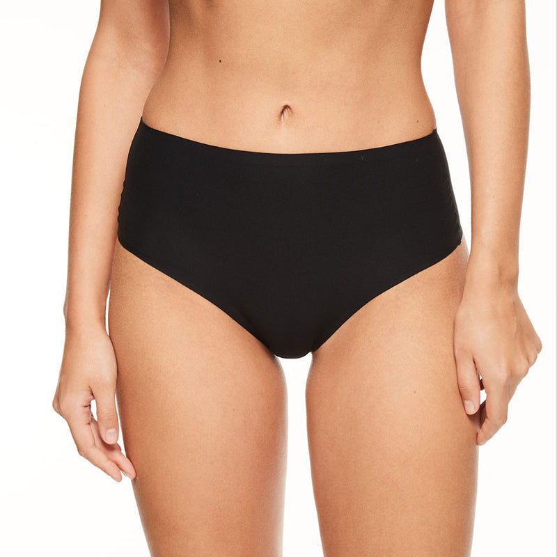 Chantelle Soft Stretch high waisted thong | SHEEN UNCOVERED, Black