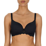 Caresse 3D spacer t-shirt bra, Black