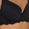 Caresse 3D spacer t-shirt bra, Black