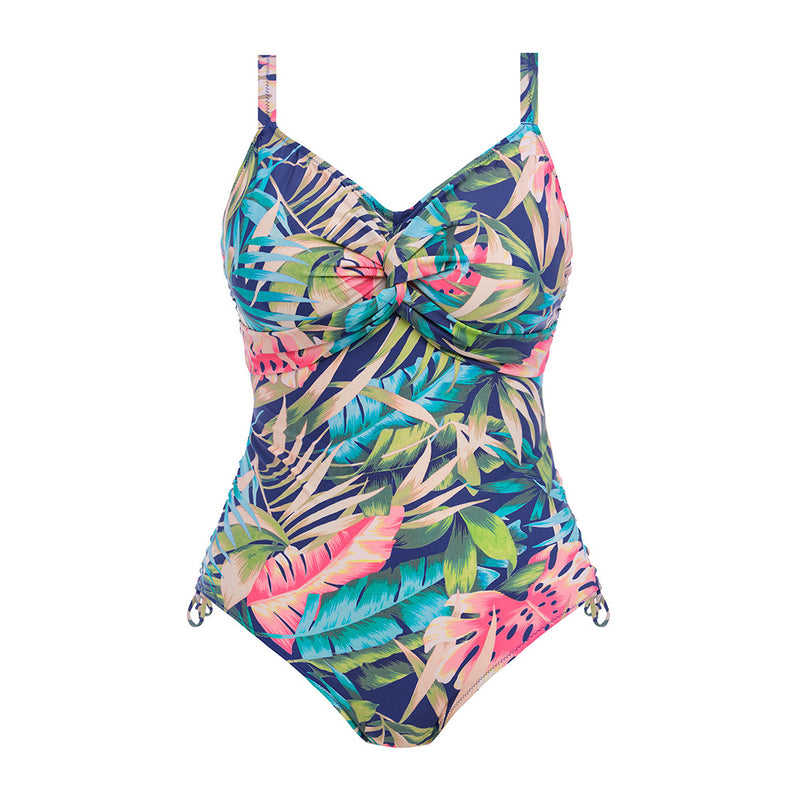 Langkawi French Navy Uw Twist Front Swimsuit With Adjustable Leg