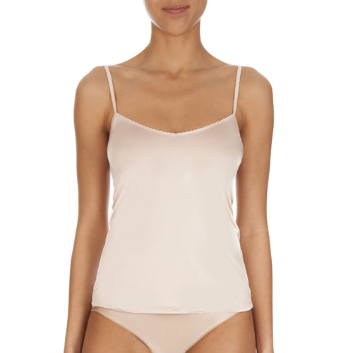 Satin deluxe Cami top 071063 front, Nude