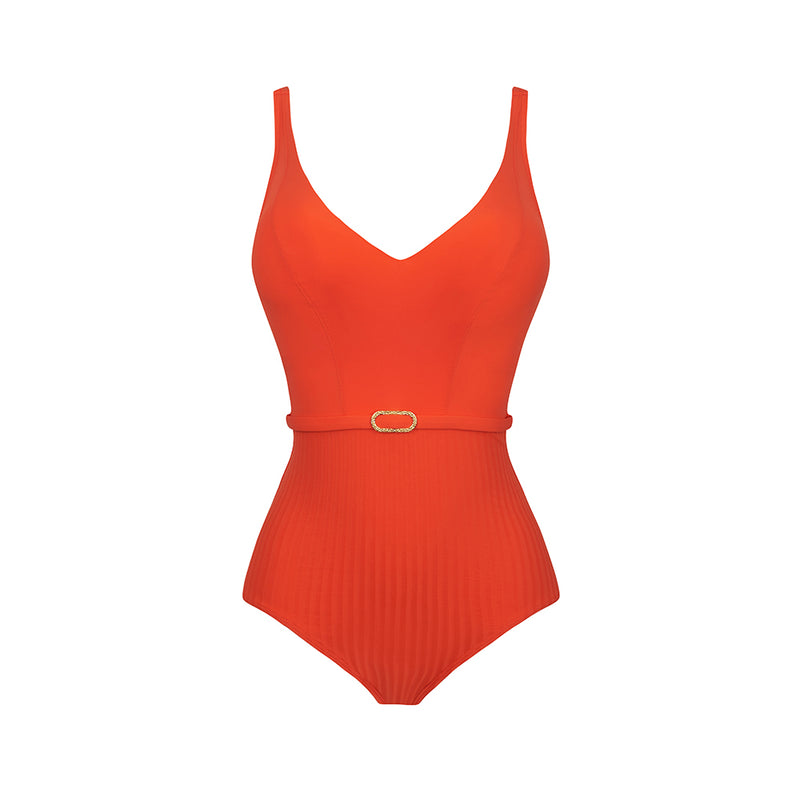 Iconic V Neck Non Wired Swimsuit, Empreinte
