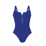 Elouise Gentian Zip Swimsuit