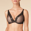 passionata brooklyn plunge t-shirt bra P57010 black