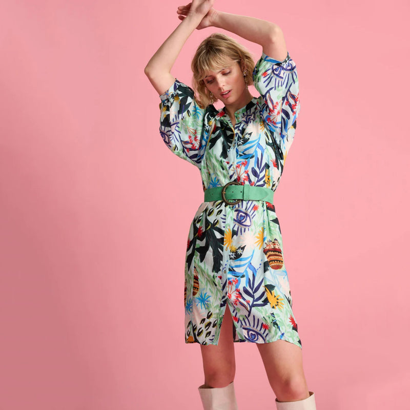 Botanical Blue Dress