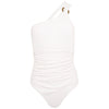 Ines White One Shoulder Swimsuit