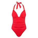 Sophia Red Halter Swimsuit