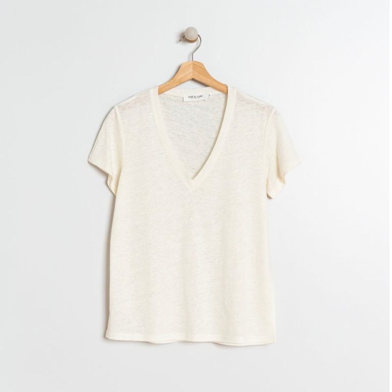 Terra V-Neckline Linen T-Shirt