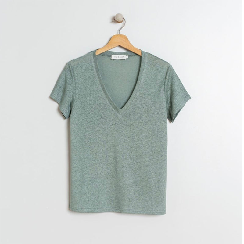 Terra V-Neckline Linen T-Shirt