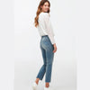 The Straight Crop Secret Light Blue Jeans