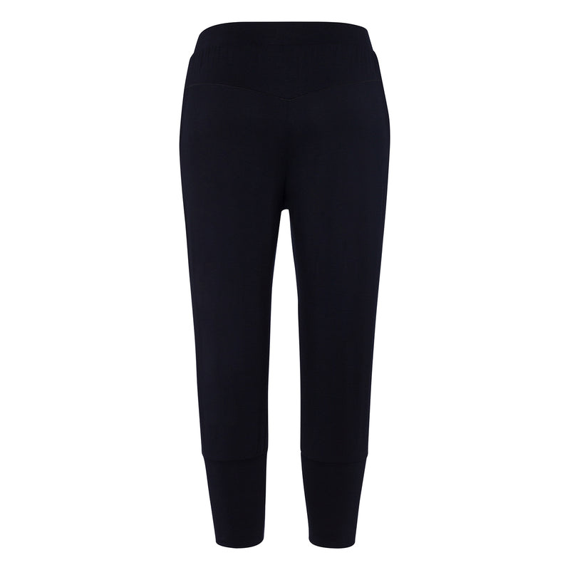 Hanro Cropped yoga pant 078389 | SHEEN UNCOVERED, black