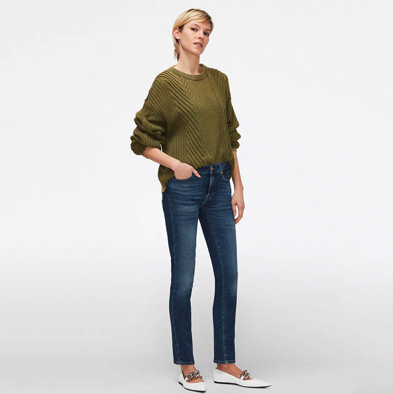 Roxanne Luxe Vintage Mood Indigo Mid Waist Slim Jeans