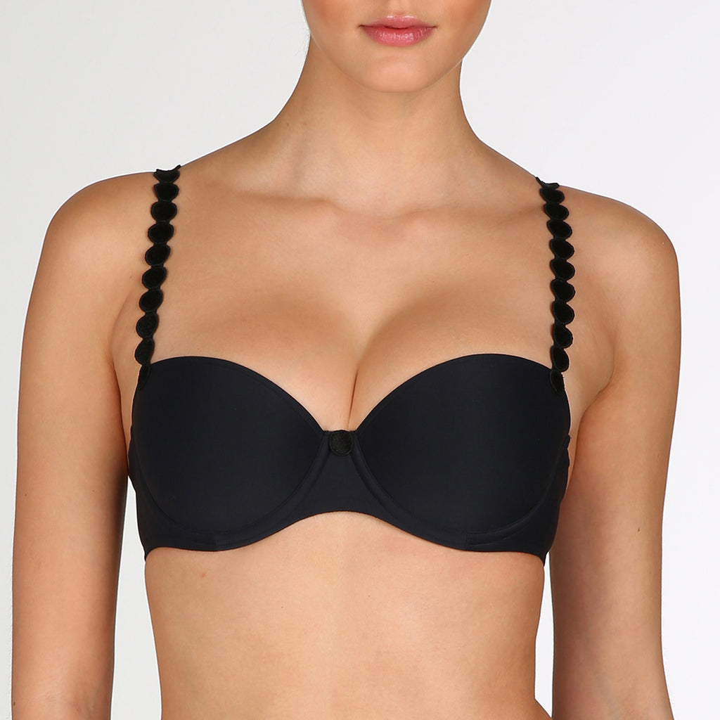 Marie Jo Tom Strapless Bra in Charcoal - Busted Bra Shop