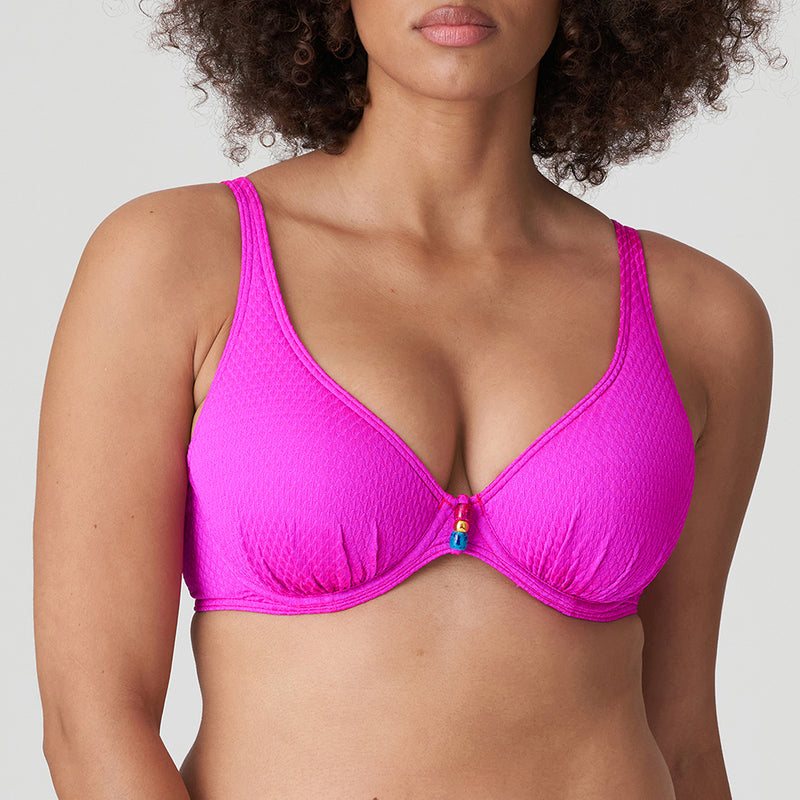 Narta Cactus Flower Half Padded Plunge Bikini Top