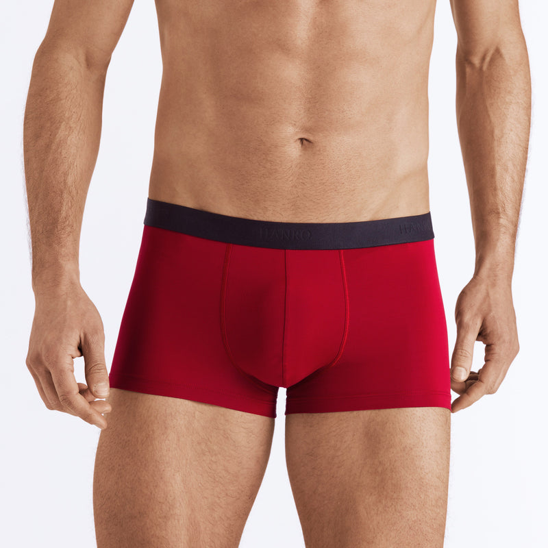 Hanro Micro Touch Boxer Briefs | SHEEN UNCOVERED, currant