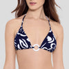 Abstract Garden Ricky Triangle Bikini Top