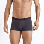 Hanro Micro Touch Boxer Briefs | SHEEN UNCOVERED, shale