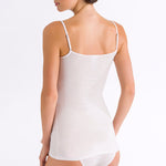 Ultralight spaghetti top back, White